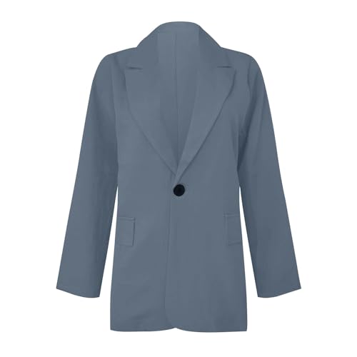 HGps8w 2 Piece Outfits for Women Dressy Work Pants Suits, Blazer Jacket & Straight-Leg Long Pants Business Casual Clothes3