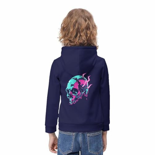 Pull crâne capuche garçons filles chaud pour ado de 12 à 14 ans - 4