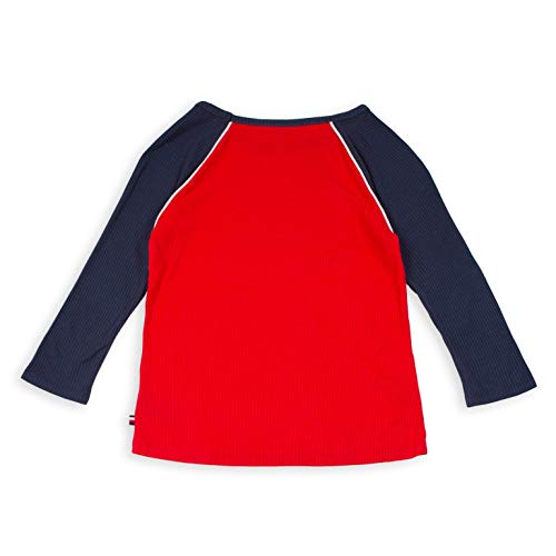 Tommy Hilfiger Girls' Long Sleeve Colorblock Tee Shirt, Chinese Red, 16 #TOP1
