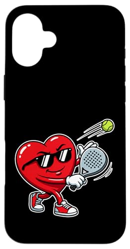 Love Padel �L���[�g �o�����^�C�� �n�[�g �X�}�z�P�[�X iPhone 16 Plus �p