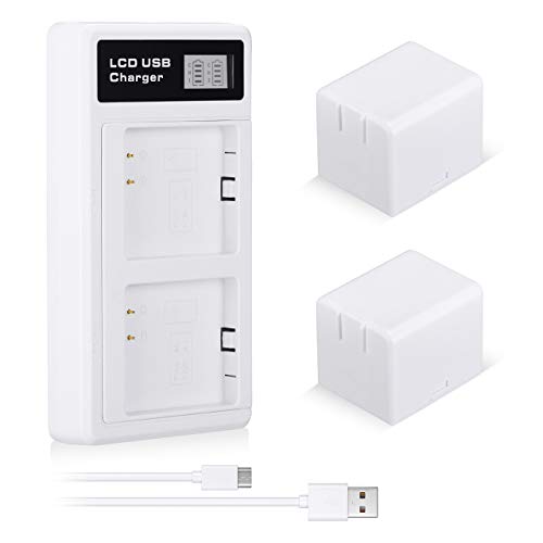 FirstPower Arlo Pro 2 Batteries Replacement : 2-Pack Upgraded Rechargeable & Dual Charger