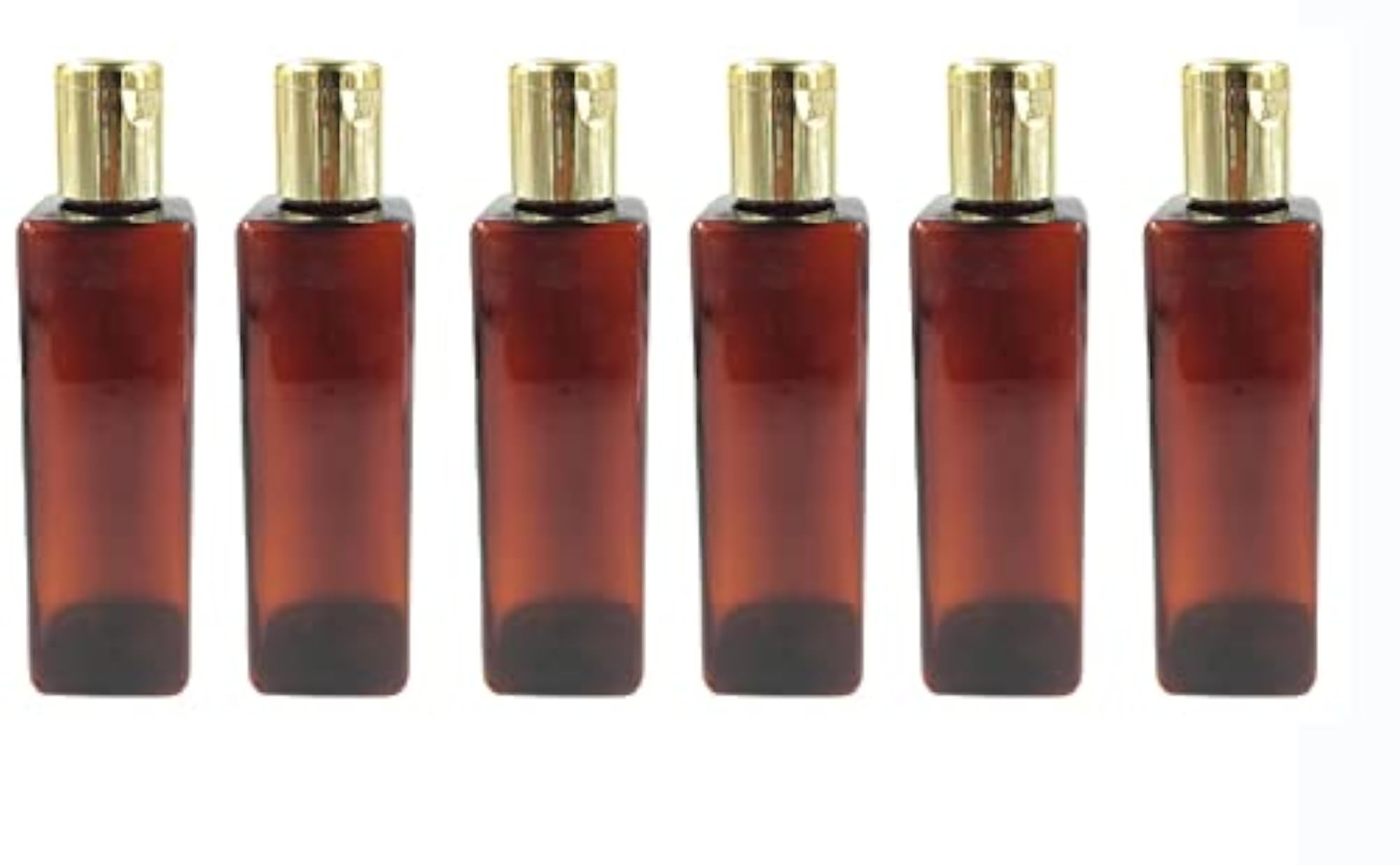 100ml Clear Amber Plastic Square Bottles Refillable