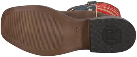 ROPER Mens American Patriotic Square Toe Casual Boots Mid Calf - Brown - Size 11.5 D | Image 4