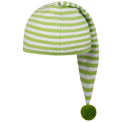 Lipodo Sleeping Cap Men Women Nightcap Cotton with Pompom Pointed Cap for Night Green