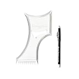 The Cut Buddy PLUS Beard Shaping Tool, Clear Template with Built-in Comb and Bonus Pencil, Ideal for Hairline, Beard, and Mustache Trimming