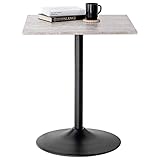 萩原 ダイニングテーブル カフェテーブル ダイニング 食卓 【大理石調天板×スチール脚】 正方形 角型 インダストリアル 幅60 奥行60 高さ70 グレー LT-4919MGY