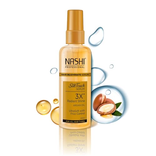 Image of Nashi Professional Hair Rejuvenate Serum 100ml, Argan Oil Hair Serum for Frizzy Hair, Silky Touch Hair Serum for Curly Hair and for All Hair Types