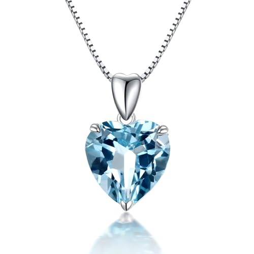 Topaze bleue naturelle 925 idée cadeau collier pendentif femme