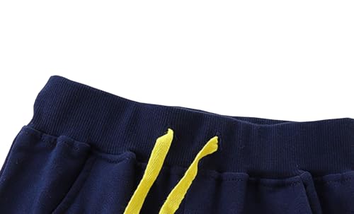 Image of Mud Kingdom Little Boys Girls Christmas Sweatpants Elastic Waist Joggers Embroidered Pattern Sweat Pants with Pockets