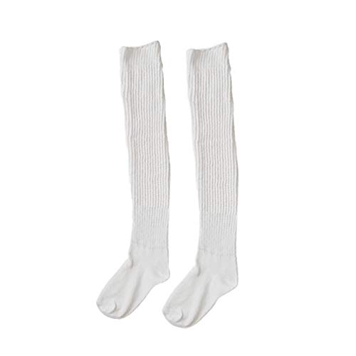 Uwdiohq Loose Giapponese Socks Stockings Calze Lunghe Student Ragazza Di Lana Bambina (A, One Size) Cotone Donna Calzettoni Lunghi Gambaletti Neri Calzini Alti Uomo Spugna Compressione Aereo