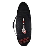 Velcro correas de compresión Circle One Doble Bolsa de Tabla de Surf, Bolsa de Viaje para Dos Tablas de Surf, Roja, 8ft 6