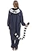 Pijama Animal Entero Mono de Cola Larga Unisex para Adultos con Capucha...