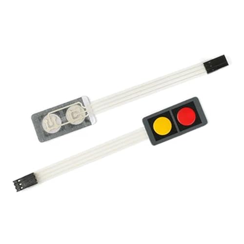 Teclado de membrana de 2 botones para automatización del hogar y proyectos DIY, 10 uds