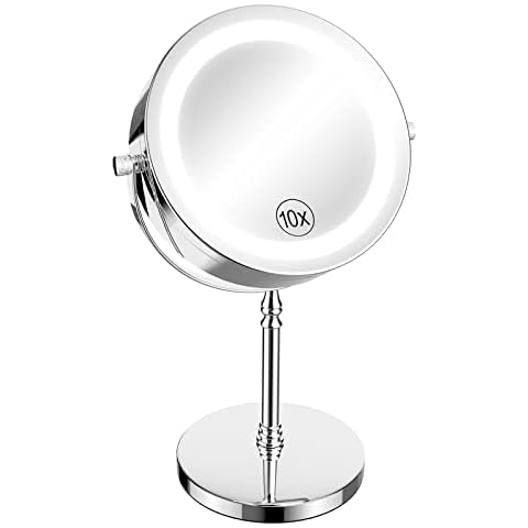 TEHEO 10x Magnifying LED Vanity Mirror Cover