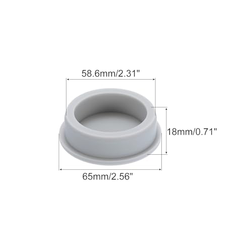 Image of MECCANIXITY High Temp Silicone Plug Mount Dia 58.6mm /2.31 Inch T Shaped Rubber Stopper Hole Plugs for Powder Coating Plating Waterproof Sealing Plugs Grey Pack of 1(OD 65mm /2.56 Inch)