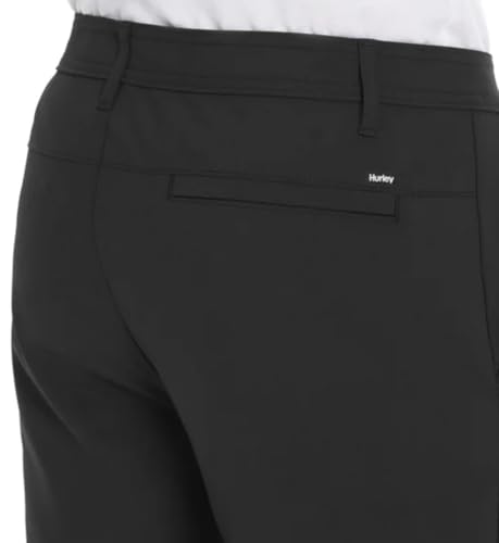 Hurley Calça masculina elástica de desempenho híbrido repelente de água, Preto, 32W / 30L