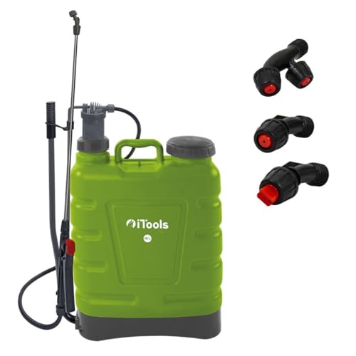 KZ GARDEN - Pulvérisateur Manuel 16 litres Pompe Manuelle Haute Pression 5.5 Bar Jardin, toiture, Potager 3 Buses réglables