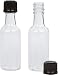 (12) Mini Liquor Bottles 50ml Black Mini Empty Plastic Alcohol Shot Bottles (Black)