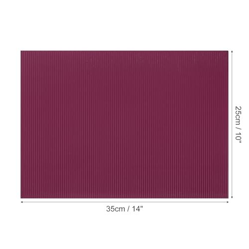 Image of uxcell 10pcs Corrugated Cardboard Paper Sheets,Wine Red,14 inch x 10inch,for Craft and DIY Projects
