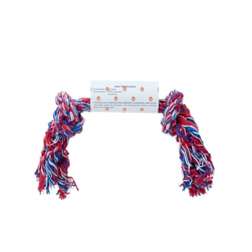 Brinquedo de Corda Dental Bone com Nó Pequeno, Multicor, 13 cm, My Pet Brasil