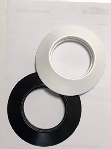 Rosette Farbe Schwarz aus E.P.D.M. für Rauchrohr Pelletofen Holz Gas Rosette Abdeckung für Rohre (Schwarz D80 mm)