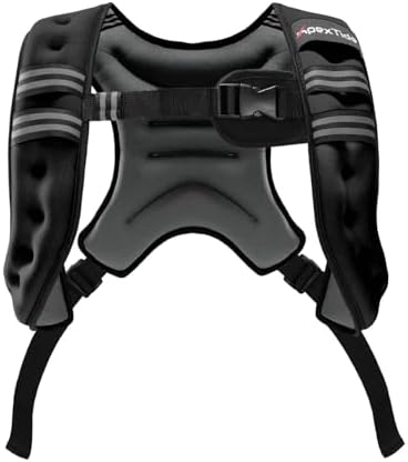 weighted vest 3kg with single strap for larger builds black