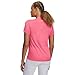 Under Armour Womens Tech Short Sleeve V Neck, (672) Super Pink / / White, Large