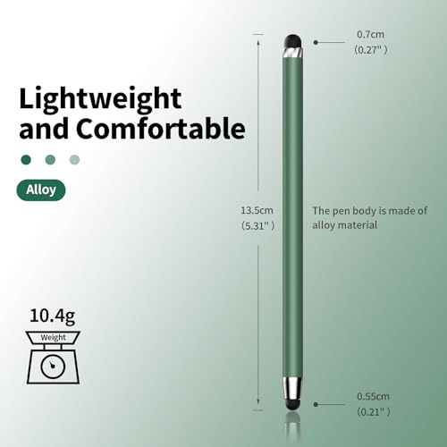 Image of Stylus Pen for Touchscreen,5 PCS Stylus,2-in-1 Stylus Pen for iPad, High Sensitivity Precision Suitable for Touch Screens of iPhone /ipad /Android Tablet(Black /White /Gray /Gold /Dark Green)