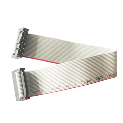 Ldabrye Cable profesional JTAG de 20 pines, color gris, plano, para depuración y programación, mejora la durabilidad