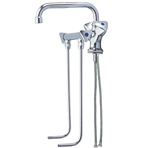 Gastro Mischbatterie Hochdruck 2 Becken mit Unterspülrohr/Gläserspüler - Anschluss