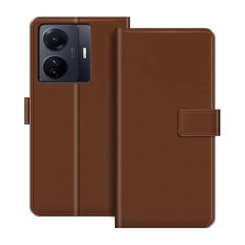 ESACMOT ���U�[�E�H���b�g�P�[�X Vivo T1 (Snapdragon 778G) �Ƃ̌݊������� �J�[�h�z���_�[���X�^���h�t���蒠�^�P�[�X�A�}�O�l�b�g���J�A�ϏՌ��t�H���I�A�J���t���ȃf�U�C�� (��)