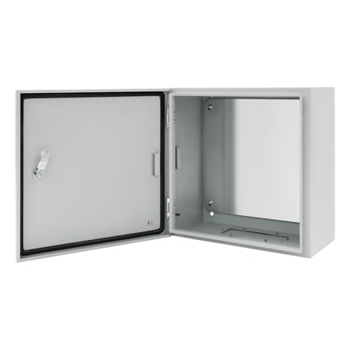 Image of Metal Outdoor Electrical Junction Box, IP65 Distribution Box with Zinc Alloy Lock, Electrical Enclosure for Outdoor Electrics (40x40x20cm)