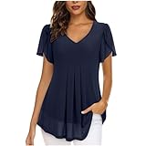 Tissu léger et respirant : fabriqué à partir d'un mélange 70 % polyester, 30 % mousseline, ce haut est léger, aéré et drapé magnifiquement, idéal pour rester au frais et confortable tout au long de l'été