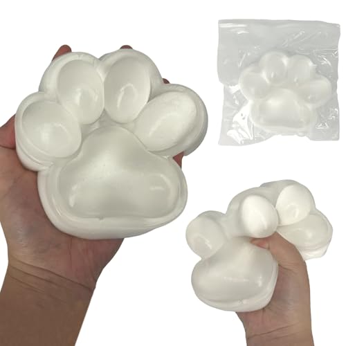 Squishy Toy, ​1 Pcs Big Cat Paw Squeeze Toy, Leksak Squishy Leksak Pinch, Katttass Fidget Klämleksak, Kawaii Stress Squeeze Toy, Anti-stressboll för Vuxna(Transparent XL)