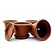 BigDean 4 Stück Blumentopf mit Untersetzer rund ø 40 cm Terracotta – wetterfester Pflanzkübel Made in Europe