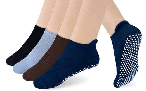 RATIVE Anti Slip Non Skid Barre Yoga Hospital Pilates Socks with Grips for Women Men