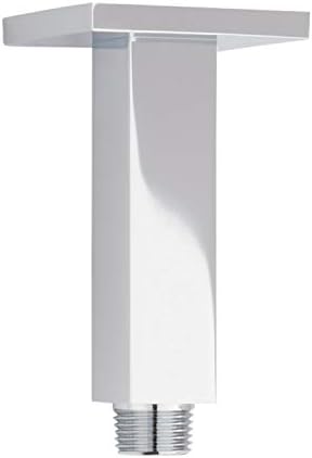 Signature Hardware 449670 4" Square Ceiling Mounted Shower Arm and Flange - Chrome