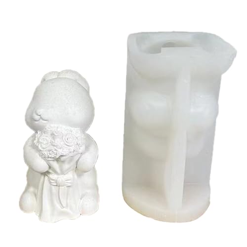 Pjeghbvop Moldes de resina en forma de conejo, moldes de velas de Pascua para velas caseras, jabón, fondant, decoraciones, hornear, artesanías, los entusiastas de las manualidades tienen la