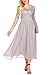 Acevog Women's Floral Lace 2/3 Sleeves Long Formal Evening Dress Maxi Dress