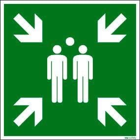 Rescue Sign Collection Point aus Aluminium