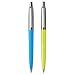 Parker Jotter Originals Penne a Sfera | Collezione Pop Art | Lime e Blu Cielo con Puntale Cromato | Punta media | Inchiostro blu | 2 pezzi