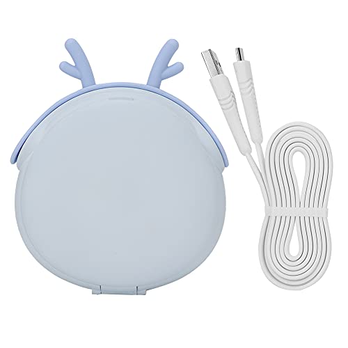 Capacità della batteria 3000mAh Caricatore portatile USB Power Bank Specchio per trucco,Specchi portatili Specchio per trucco Power Bank con cavo USB,Specchio per trucco illuminato (Blue)