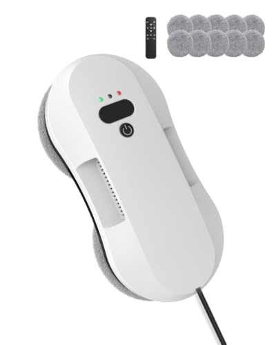 EAEGE Window Cleaning Robot, 3000Pa Suction, Safety Rope & Power Backup