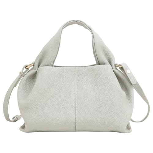 Genuine Leather Retro Shoulder Crossbody Bag for Women, Chic Dumpling Bag and Cute Cloud Handbag for Women