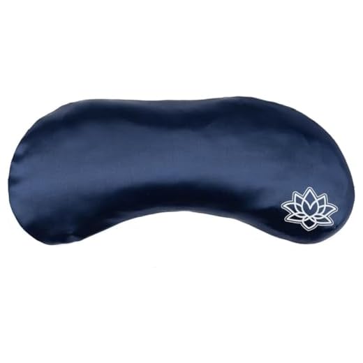 Bodhi Weiches Augenkissen mit Lavendel-Leinsamen-Füllung | für Yoga, Entspannung & Meditation | Aus Mako-Satin oder Modal | Erhältlich in Mehreren Farben (Mako-Satin, dunkelblau)