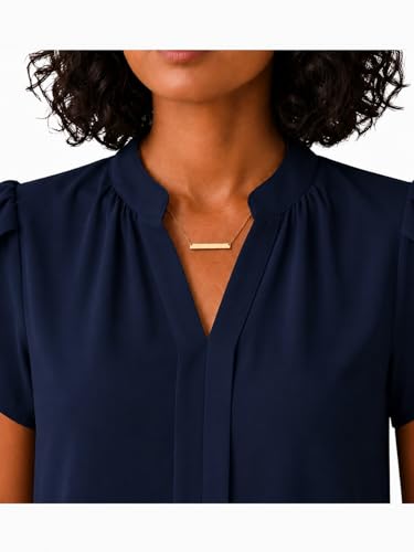 Image of Keiraa Women Blouse Half Sleeves Office Lady Shirt Women Tops