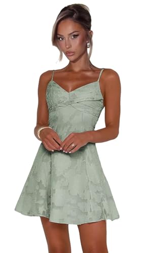 Jacquard Floral Homecoming Dresses 2025 for Teens V Neck Spaghetti Straps Cocktail Dress Short Ball Gown2