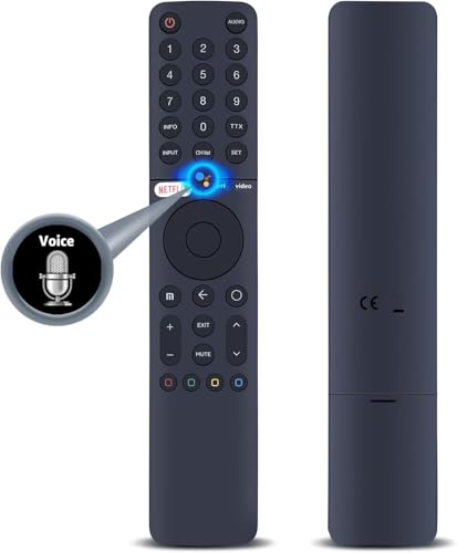 GOUYESHO XMRM 19 Adecuado para Xiaomi Smart TV Voice Control Remoto reemplazo para Xiaomi MI P1 32 43 55 Q1 75 Series Android Smart TV L32M6 6AEU L50M6 6AEU L55M6 6ESG L75M6 ESG Voice Remote