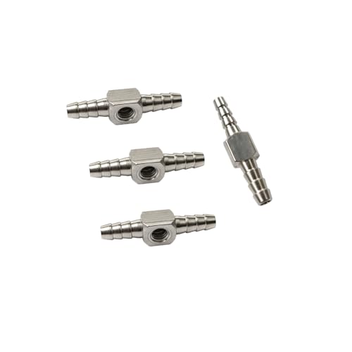 Image of Dental Chair Parts - Brass Nipple Size 4mm+ 4mm Two Way Joint, Superior Quality, Compact Design, Long Service Life (Pack of 3)