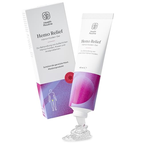 Health Routine Hemo Relief — Hämorrhoiden Salbe — Alternative zu Hämorrhoiden Zäpfchen — Zur äußeren Anwendung — Beruhigt gereizte Haut, reduziert Unbehagen Mit Panthenol & Glycerin